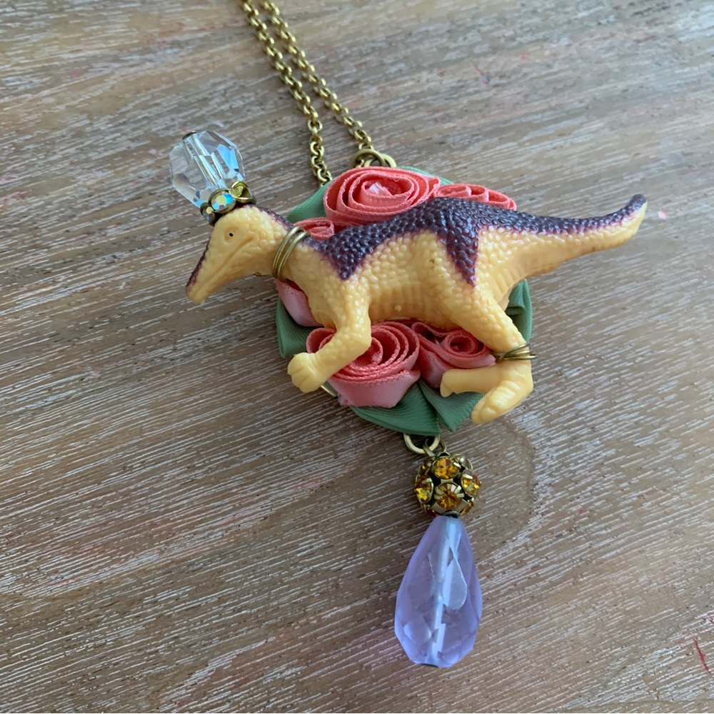 Lenora Dame at Anthropologie Dinosaur Necklace